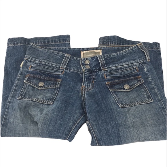 Hollister Cropped Jeans, Blue, 3 - Picture 3 of 9